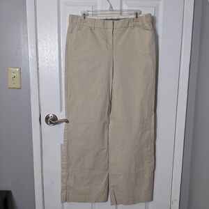 Like-New Express Design Studios Editor Khaki Wide Leg Dress Pants Size‎ 10